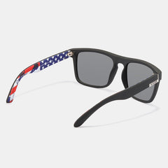 Men's Polarized Square 'Flags' Plastic Sunglasses