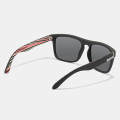 Men's Polarized Square 'Flags' Plastic Sunglasses