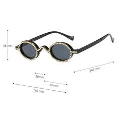 Women's Retro Small 'Diamond Star' Plastic Sunglasses