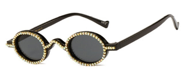 Women's Retro Small 'Diamond Star' Plastic Sunglasses