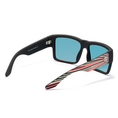 Men's Polarized Rectangular 'Goofy Foot' Plastic Sunglasses