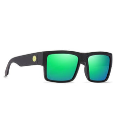 Men's Polarized Rectangular 'Goofy Foot' Plastic Sunglasses