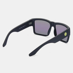 Men's Polarized Rectangular 'Goofy Foot' Plastic Sunglasses