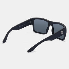 Men's Polarized Rectangular 'Goofy Foot' Plastic Sunglasses