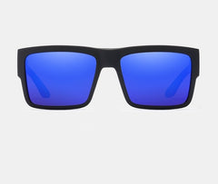 Men's Polarized Rectangular 'Goofy Foot' Plastic Sunglasses