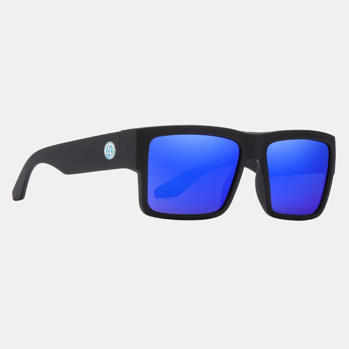 Men's Polarized Rectangular 'Goofy Foot' Plastic Sunglasses