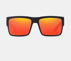 Men's Polarized Rectangular 'Goofy Foot' Plastic Sunglasses