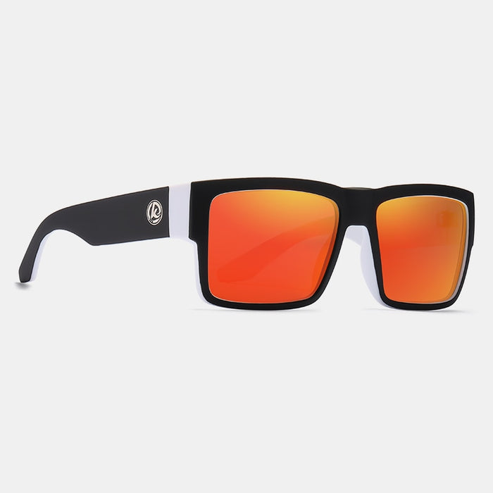 Men's Polarized Rectangular 'Goofy Foot' Plastic Sunglasses