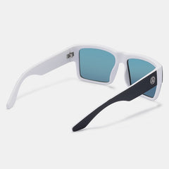 Men's Polarized Rectangular 'Goofy Foot' Plastic Sunglasses