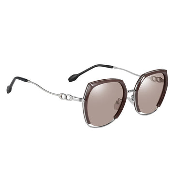 Women's Polarized Square 'Sally Karera' Metal Sunglasses