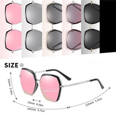 Women's Polarize Hexagonal 'Uprising' Metal Sunglasses