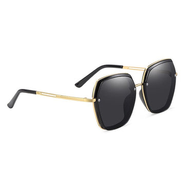 Women's Polarize Hexagonal 'Uprising' Metal Sunglasses