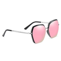 Women's Polarize Hexagonal 'Uprising' Metal Sunglasses