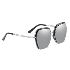 Women's Polarize Hexagonal 'Uprising' Metal Sunglasses