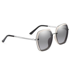 Women's Polarize Hexagonal 'Uprising' Metal Sunglasses