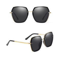 Women's Polarize Hexagonal 'Uprising' Metal Sunglasses