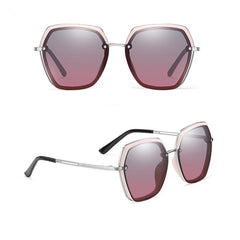 Women's Polarize Hexagonal 'Uprising' Metal Sunglasses