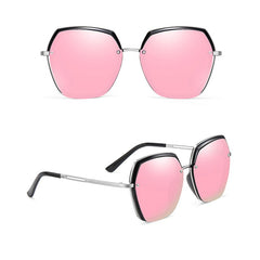 Women's Polarize Hexagonal 'Uprising' Metal Sunglasses