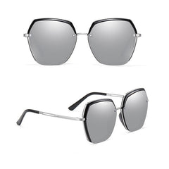 Women's Polarize Hexagonal 'Uprising' Metal Sunglasses