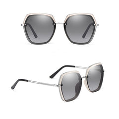 Women's Polarize Hexagonal 'Uprising' Metal Sunglasses