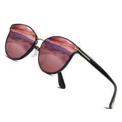 Women's Polarized Round 'Jet Setting' Plastic Sunglasses