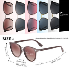 Women's Polarized Round 'Jet Setting' Plastic Sunglasses