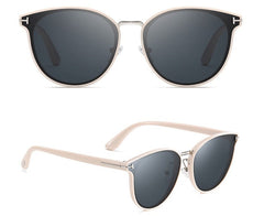 Women's Polarized Round 'Jet Setting' Plastic Sunglasses