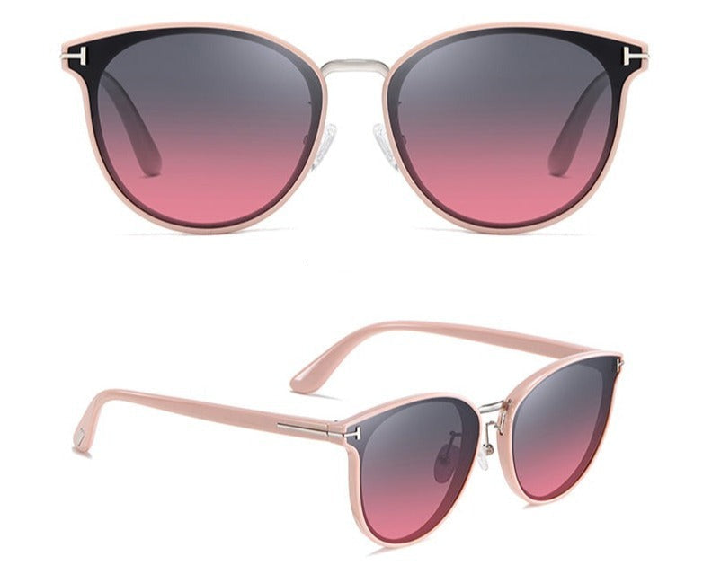 Women's Polarized Round 'Jet Setting' Plastic Sunglasses