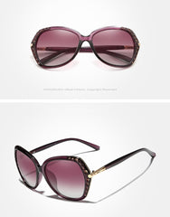 Women's Polarized Round 'Ella' Metal Sunglasses