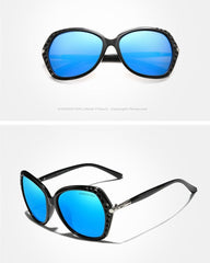 Women's Polarized Round 'Ella' Metal Sunglasses