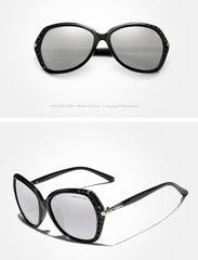 Women's Polarized Round 'Ella' Metal Sunglasses