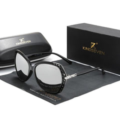 Women's Polarized Round 'Ella' Metal Sunglasses