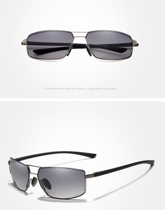 Men's Polarized Rectangular '911 Turbo' Metal  Sunglasses