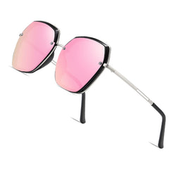 Women's Polarize Hexagonal 'Uprising' Metal Sunglasses