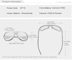 Men's Polarized Aviator Rimless 'Bogey' Metal Sunglasses