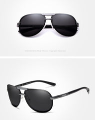 Men's Polarized Aviator Rimless 'Bogey' Metal Sunglasses