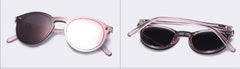 Women's Clear Oval 'Cotton Candy' Plastic Sunglasses