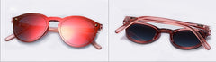 Women's Clear Oval 'Cotton Candy' Plastic Sunglasses