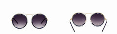 Women's Round Polarized 'Gatsby II' Metal Sunglasses