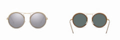 Women's Round Polarized 'Gatsby II' Metal Sunglasses