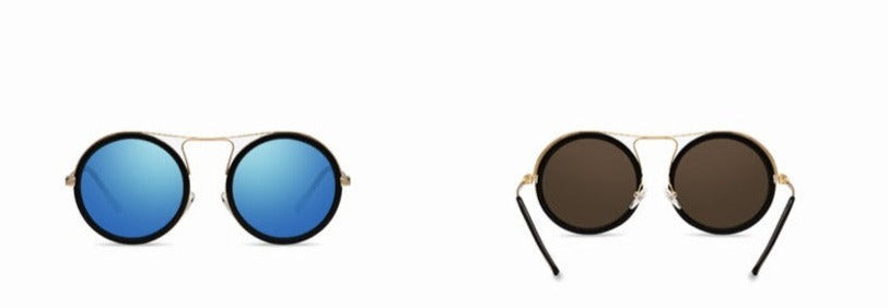 Women's Round Polarized 'Gatsby II' Metal Sunglasses