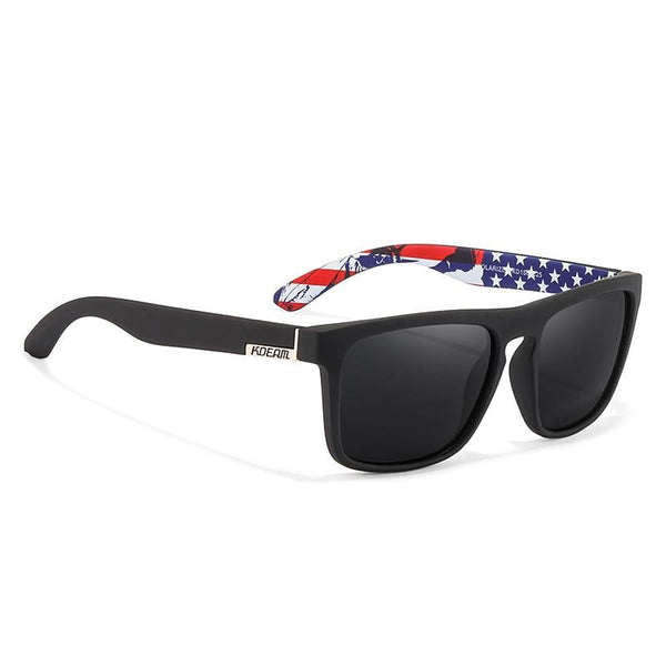 Men's Polarized Square 'Flags' Plastic Sunglasses