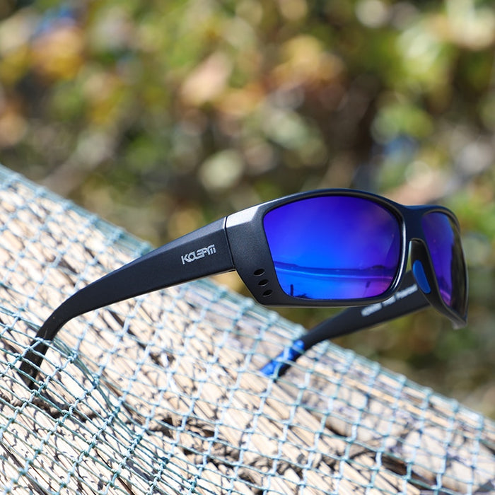 Men's Ultra Light Plastic and Titanium 'Boned' Wrap Around Sport Sunglasses