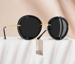 Women's Round Clear 'Oculus' Metal Sunglasses