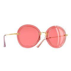 Women's Round Clear 'Oculus' Metal Sunglasses