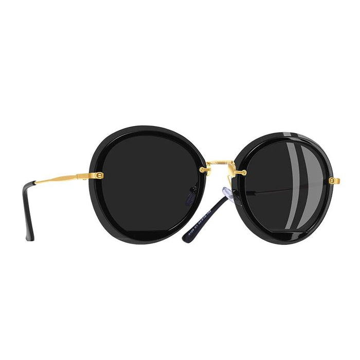 Women's Round Clear 'Oculus' Metal Sunglasses