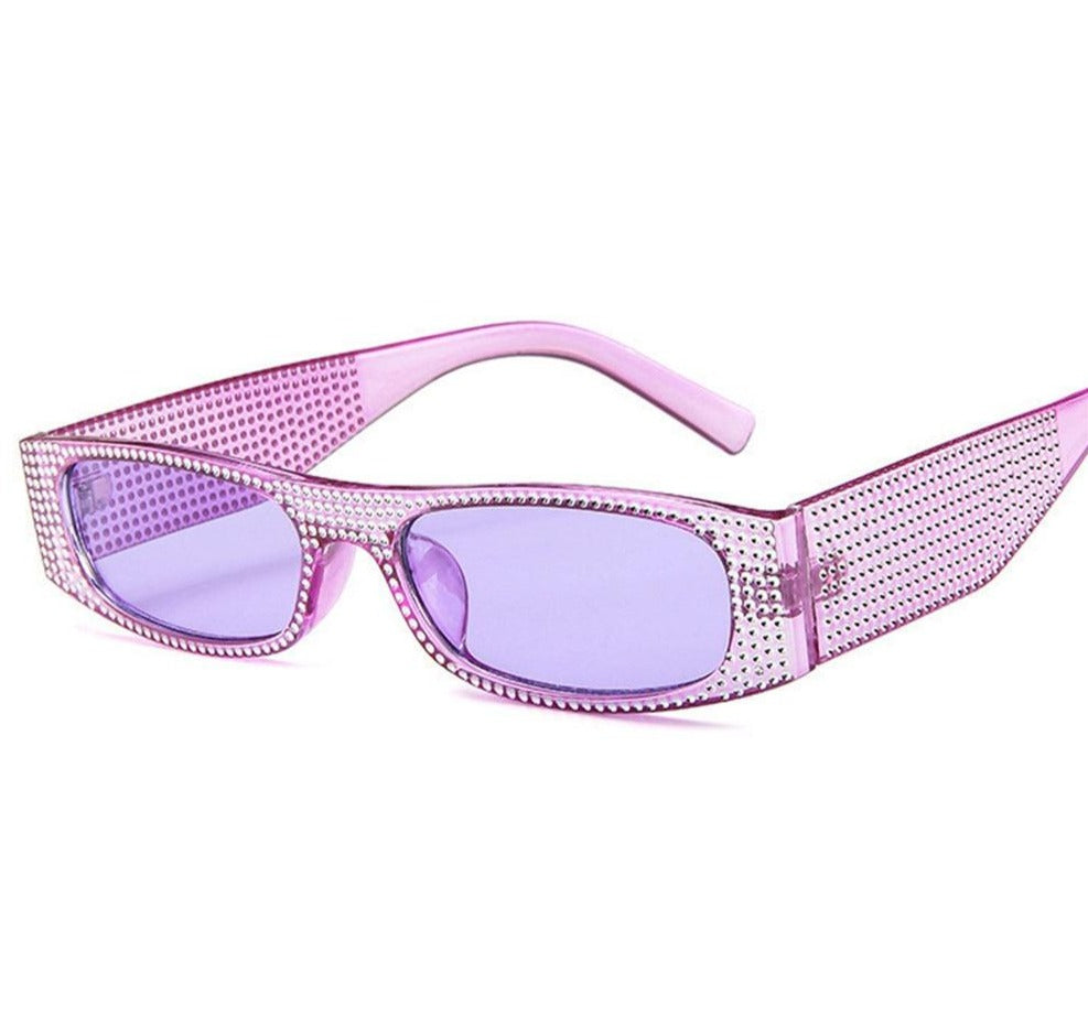 Women's Small Square 'Evening Vibe' Plastic Sunglasses