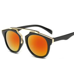 Women's Round 'Katana' Plastic Sunglasses