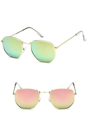 Women's  Hexagonal 'Special Some One' Metal Sunglasses