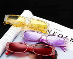 Women's Small Square 'Evening Vibe' Plastic Sunglasses